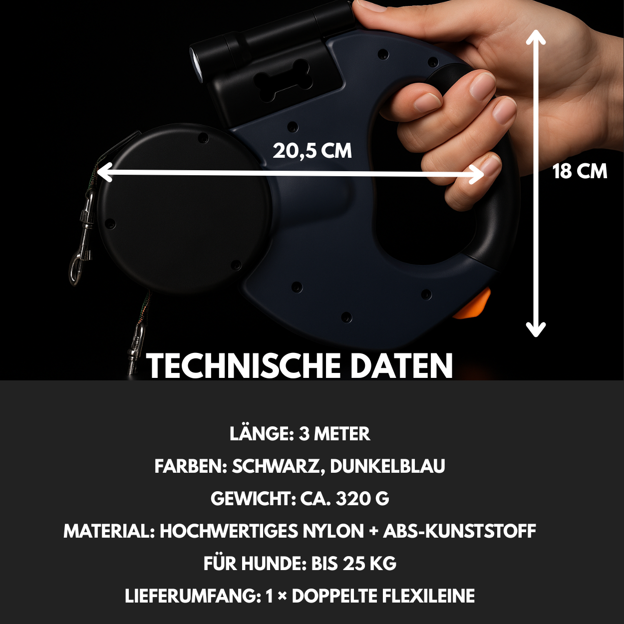 ONOA.™ THE DUO 360° Die intelligente Doppel-Flexileine